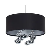 Luster na sajli BUBBLE 1xE27/60W/230V precnika 40 cm crna