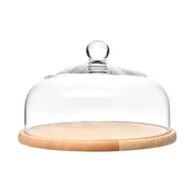 Serving platter, 28.5 cm, with glass lid, Glamour - Krosno