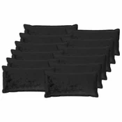 Vidaxl Prevleka za blazino 12 kos HOUTEN Črna 40 x 80 cm Flanel