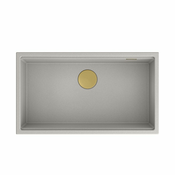 Quadron sudoper CLARK 840 + nano PVD beton siva/zlato, 840x485x255