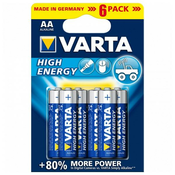 Alkalna baterija Varta 1,5 V AA High Energy (6 pcs) Modra