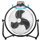 Proklima Podni ventilator (Srebrna-crna, 45 cm, 100 W, 5.340 m3/h)