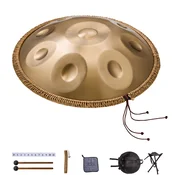 VEVOR Handpan boben 9 tonov D mol 56x56x25 cm zlata