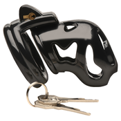 Hard Stop Double Ring System Secure Chastity Device Black Adjustable AH567