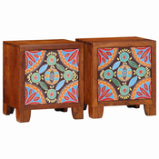 Nocni ormaric 2 kom 40x30x45 cm Puno drvo bagrem