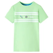 Greatstore Otroška majica s kratkimi rokavi neon zelena 116