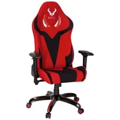 MID.YOU GAMING STOL tekstil rdeča, črna