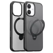 Premium ovitek Torras Ostand Spin za iPhone 17 - black