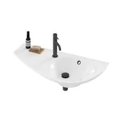 Ravak XJ1L1100000 - Viseči umivalnik AVOCADO 85x45 cm iz litega marmorja, v beli barvi