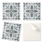 shumee Samolepilne PVC ploščice za jedilnico z grafiko. Simetričen rastlinski motiv, 20x20x20 cm.