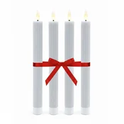 Northix LED voščene sveče 4 kos utripajoč plamen pravi vosek