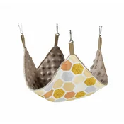 Lauren Design Viseča mreža za glodavce 30x30 cm medena + kapučino minky