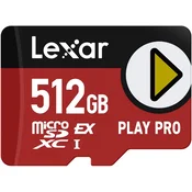 Memorijska kartica Lexar - PLAY PRO, 512GB, microSD Express 7.1, C10 U3, UHS-I
