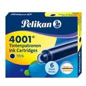 Tinta za nalivpero patrone kratke pk6 4001 Pelikan 301184 plavo-crna