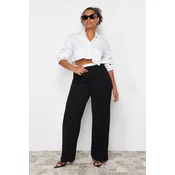 Trendyol Curve Ženske pantalone Tbbss24Ar00000, Crne
