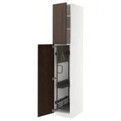 METOD Visoki element-ostava, bela/Sinarp smeda, 40x60x220 cm