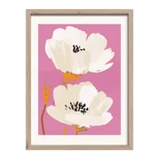 Tiskana slika z okvirjem 30x40 cm Peony Bloom – Styler