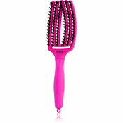Olivia Garden Fingerbrush ThinkPink ravna cetka s najlonskim i svinjskim cekinjama Neon Violet 1 kom