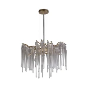 Searchlight Visoka svetilka Heritage, O 50 cm, zlata/prozorna, steklo - Dnevna soba / jedilnica - zlato, jasno