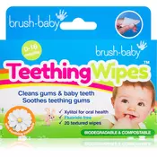 Brush Baby Applemint robčki za zobe za otroke 20 kos