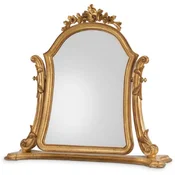 Casa Padrino luxury baroque table mirror antique gold - Handmade baroque style bronze make up mirror - Cosmetic mirror - Baroque decorative accessories - Luxury quality - Made in Italy