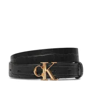 Calvin Klein Ženski pas Facet Ck Buckle Pebble LV04F7102G Črna