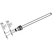 Ersa Ersa 0742ED2351H/SB Odspajkalna konica Koničast Dolžina konice 79.25 mm Vsebina, količina, vsebina količinskih enot na prodajno