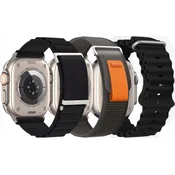 shumee APPLE WATCH PAŠEK ULTRA/ULTRA 2 49/45/44/42 mm set 3 kom.