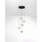 ALAZ LED LUSTER 5X CRNA/ZLATNA 45W 3000K IP20 TRIAC DIMABILNA NL9124119