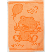 Otroška brisača BEBÉ medvedek oranžna 30x50 cm