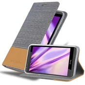 Cadorabo CADORABO Ohišje, združljiv s HTC v svetlo sivo rjavi barvi - zaščitni pokrov z magnetnim zapiranjem, stoječo funkcijo in režo za kartico, (20567358)