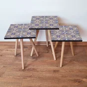 Hanah Home Set klub stocica 3Shp215, 3 komada, Šarena
