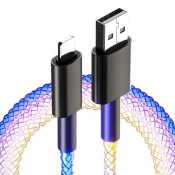 MXM Kabel za polnjenje in sinhronizacijo USB/Lightning za Apple z osvetlitvijo, 1 meter