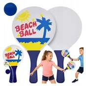 Zestaw do gry w rakietki paletki beach ball na plażę drewno
