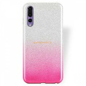 Silikonski ovitek z bleščicami Bling 2v1 za Huawei P20 Pro-srebrno pink