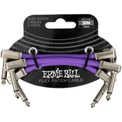 Ernie Ball Flex 3 Pack Purple 7,62 cm Kotni - Kotni Patch kabel (Kot novo)