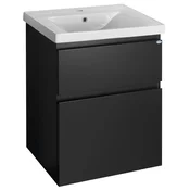 ALTAIR Vanity Unit 57x72,5x45cm, črna mat - Črna - 57x72,5x44,8 cm - Aqualine - ALTAIR - 24 - MDF/laminat - 570 - 725 - 448 - 14
