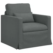 Vidaxl Kavč Temno siva 78 x 78 x 80 cm blago