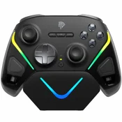 EasySMX D10, višeplatformski (PC, mobilni uredaji, Switch), RGB, TMR joystick, 2,4 GHz RF/Bluetooth, crni bežicni kontroler