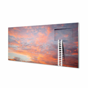 tulup.si Stenska plošča za kuhinjo Ladder sončni zahod nebo 100x50 cm