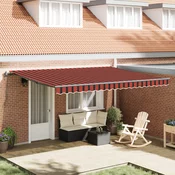 vidaXL vidaXL Avtomatska Retraktibilna Tenda Oranžna in Rjava 450x350 cm, (22150240)