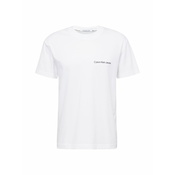 Pamucna majica Calvin Klein Jeans za muškarce, boja: bijela, s tiskom