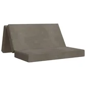 Vidaxl Zložljiv kavč postelja 140 x 67 x 45 cm Svetlo siva