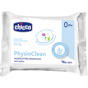 CHICCO Physioclean vlažilni robčki za čiščenje nohtov na nogah 16 kos 0m+
