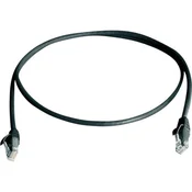 Telegärtner RJ45 omrežni priključni kabel CAT 6 U/UTP 1 m črne barve z zaščito pred gorenjem, brez halogena Telegärtner