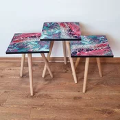 Hanah Home Set klub stocica 3Shp206, 3 komada, Šarena