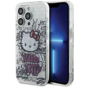 HELLO KITTY Ovitek za iPhone 14 Pro Hello Kitty - Kitty na opeki - bel