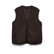 VERO MODA Brezrokavnik VMCLEOSOFIA čokolada