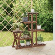vidaXL Stojalo za rastline 95x25x96 cm trden les jelke