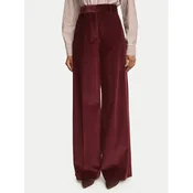 Weekend Max Mara Hlače iz tkanine Tania 2625136012 Bordo rdeča Regular Fit